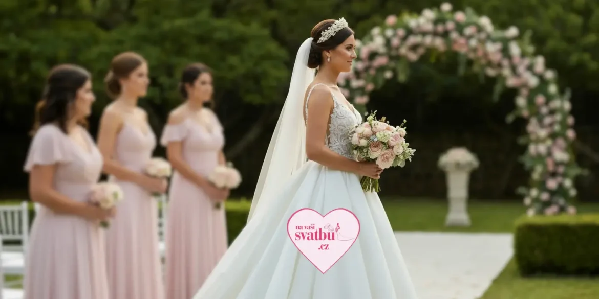 Krása bílých šatů na svatbu